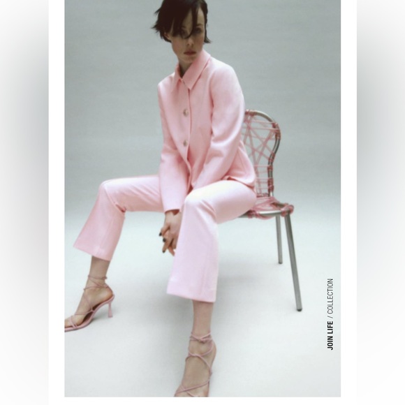 ZARA NWT MINI FLARE PANTS AND METAL BUTTON JACKET - Picture 5 of 11